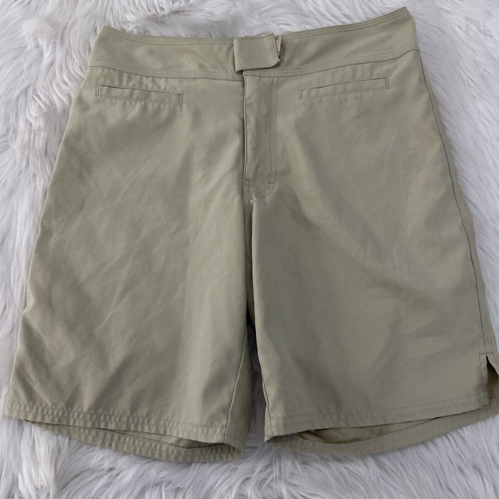 Patagonia Womens Outdoor Hiking Shorts 6 Beige Hook And Loop